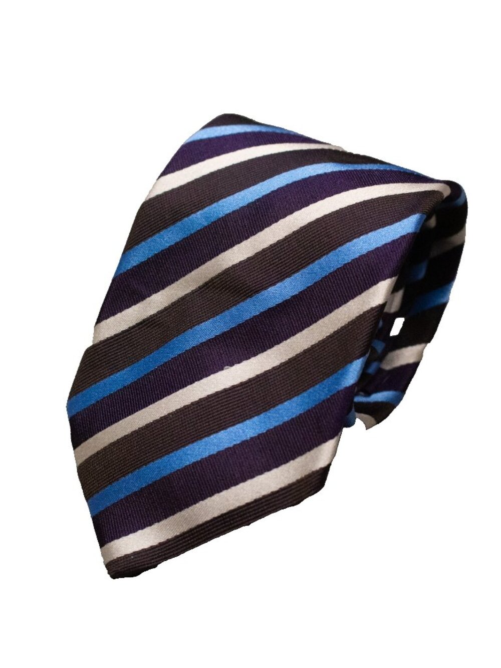 Hugo Boss Tie Striped 100% Silk Made in Italy Blue/Blue 3"